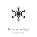 Nanotechnology icon vector. Trendy flat nanotechnology icon from future technology collection isolated on white background. Vector Royalty Free Stock Photo