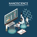 Nanotechnology Isometric Composition Royalty Free Stock Photo