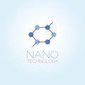 Nanotechnology logo template. Royalty Free Stock Photo