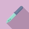 Nanotechnology pipette icon, flat style Royalty Free Stock Photo