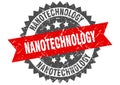 Nanotechnology stamp. nanotechnology grunge round sign. Royalty Free Stock Photo