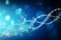 Nanotechnology setting DNA digital code radiates on luminous scientific background