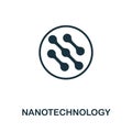 Nanotechnology vector icon symbol. Creative sign from biotechnology icons collection. Filled flat Nanotechnology icon