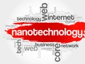Nanotechnology word cloud Royalty Free Stock Photo