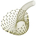 Nanotube, 3d illustration Royalty Free Stock Photo