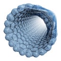 Nanotube molecule surface rendering Royalty Free Stock Photo