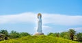 Nanshan Buddhism Center, high statue of Guanyin, the Buddhist goddess of five stars, Park, preserving and giving. Royalty Free Stock Photo