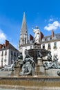 Nantes, beautiful city in France, the fountain place Royale