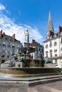Nantes, beautiful city in France, the fountain place Royale