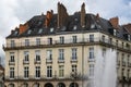 Nantes, city in France, ancient buildings place Graslin