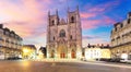 Nantes city in France - Sunset view on the saint Pierre cathedral Royalty Free Stock Photo