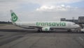 Nantes, France, International Airport. Transavia Boeing 737 at the terminal