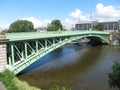 NANTES_FRANCE, 09 JUNE, 2018: Bridge of the Motte Rouge on the Erdre in Nantes