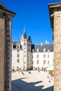 The tower of the Golden Crown in the Castle of the Dukes of Brittany in Nantes, France Royalty Free Stock Photo