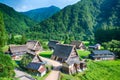 Gassho-zukuri houses at Suganuma village, Gokayama area, Nanto City, Toyama Prefecture, Japan. UNESCO