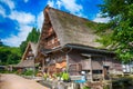 Gassho-zukuri houses at Suganuma village, Gokayama area, Nanto City, Toyama Prefecture, Japan. UNESCO