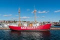 Nantucket Lightship No. 112 - or LV-12, at the Boston Harbor Shipyard Marina, Boston, MA, USA Royalty Free Stock Photo