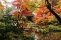 Nanzen-ji garden at autumn, Kyoto Royalty Free Stock Photo
