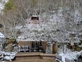 The Nanzo-in Temple is Shingon Buddhist temple in Fukuoka .Landmark after snow fall