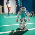 Nao robot playing soccer at Wired Next Fest in Milan, Italy