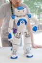 Nao robot at Wired Next Fest 2019 in Milan, Italy Royalty Free Stock Photo