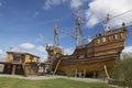 Nao Victoria, Magellan's ship replica in Punta Arenas, Chile. Royalty Free Stock Photo