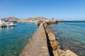 Venetian Kastro or old town castle in Naoussa. Paros Island, Greece Royalty Free Stock Photo