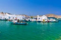 Naoussa town, Paros island, Cyclades, Aegean, Greece Royalty Free Stock Photo