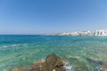 Naoussa village and harbor - Aegean Sea - Paros Cyclades island - Greece Royalty Free Stock Photo