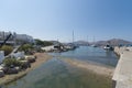 Naoussa village and harbor - Aegean Sea - Paros Cyclades island - Greece Royalty Free Stock Photo