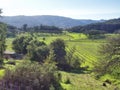 The wine country of Napa Valley, California looking southwest Royalty Free Stock Photo