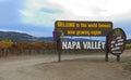 Napa Valley California Welcome Sign