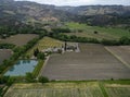 Napa Valley vineyards, from the air Royalty Free Stock Photo