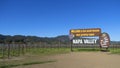Napa Valley Welcome Sign Royalty Free Stock Photo