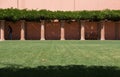 Napa Valley winery, shaded walkway Royalty Free Stock Photo