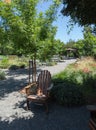 Napa Valley Winery, outdoor tasting area Royalty Free Stock Photo