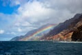 Napali Coast Rainbow Seascape Royalty Free Stock Photo