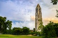 The Millenium Carillon Structure in Naperville, IL at Sunset Royalty Free Stock Photo