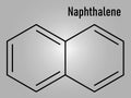 Naphthalene aromatic hydrocarbon molecule. Used as mothball ingredient. Skeletal formula.