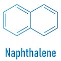 Naphthalene aromatic hydrocarbon molecule. Used as mothball ingredient. Skeletal formula.