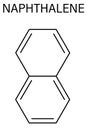 Naphthalene aromatic hydrocarbon molecule. Used as mothball ingredient. Skeletal formula.