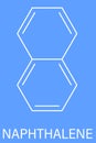 Naphthalene aromatic hydrocarbon molecule. Used as mothball ingredient. Skeletal formula.