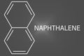 Naphthalene aromatic hydrocarbon molecule. Used as mothball ingredient. Skeletal formula.