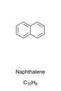 Naphthalene skeletal formula and molecular structure