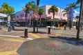 Napier, New Zealand. Art Deco buildings and decoration on Emerson Street