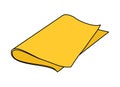 Napkin cloth yellow clip art illustration vector isolated