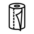 napkin roll paper towel line icon vector illustration Royalty Free Stock Photo