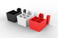 Napkin Straw Holder Plastic Bar Caddy. 3d render illustration.