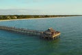 Naples Beach and Fishing Pier at Sunset, Florida Royalty Free Stock Photo