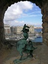 Naples - Bronze rooster at Castel dell`Ovo